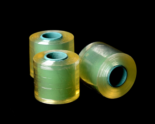 Clear Transparent Plastic Wrap / Stretch Packing Roll OD 65mm 50mm Width 0.03mm Thickness