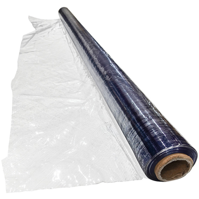 Blue PVC Plastic Film Sheet 0.033mm Thick Clear 50cm Width Film Roll For Packing