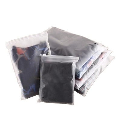 Plastic Custom Poly Packaging Bag Frosted Slider Zipper For Clothing