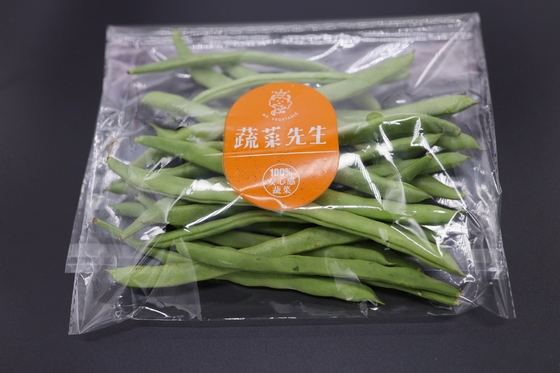 Transparent Plastic Fruit Pouches BOPP Anti Fog Leafy Vegetables Packaging Bags