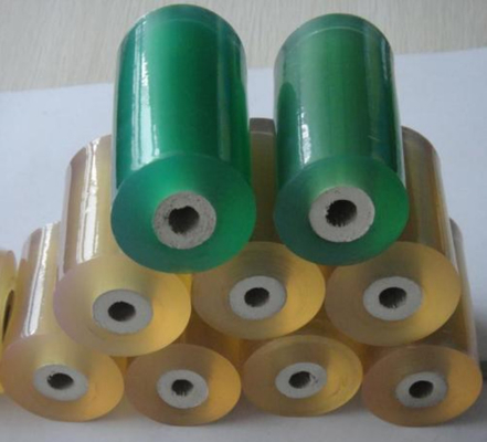 Transparent Yellow Packing Stretch Wrap Cling Film 60mm 130mic Thickness
