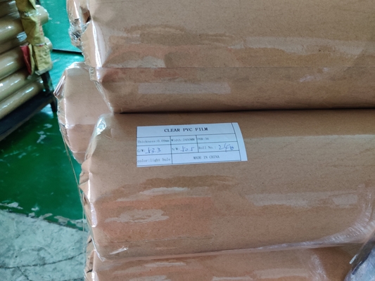 PVC High Gloss Wrapping Film Roll Crystal Moisture Proof 42PHR